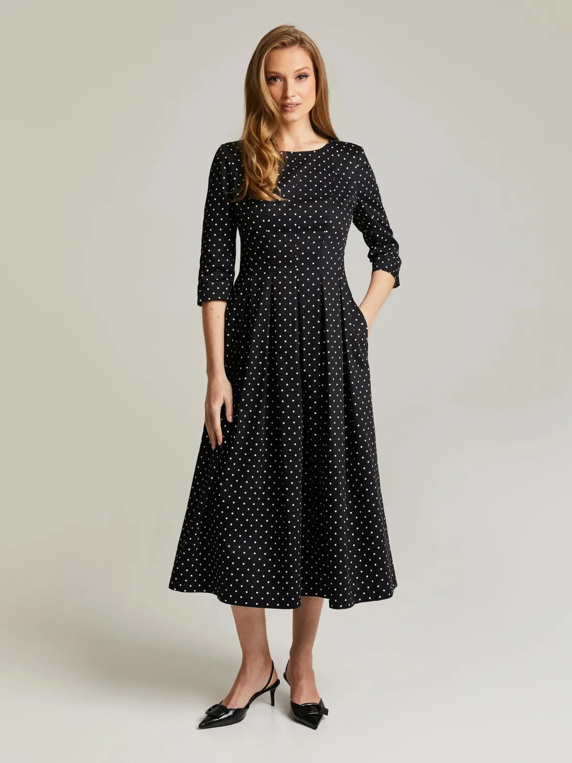 Andiata naisten mekko, JULITTA 3 DRESS Mustavalkoinen