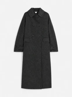 Aspesi naisten villakangastakki Wool Coat, meleerattu grafiitti