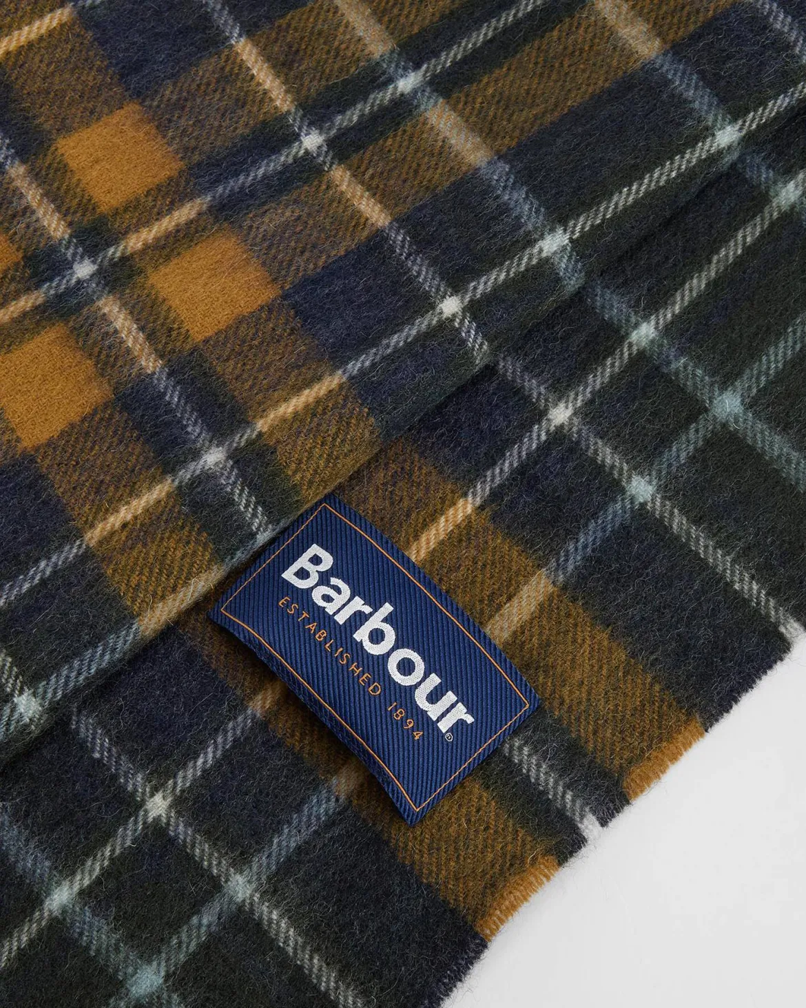 Barbour miesten huivi New Check Scarf, oranssiruutu
