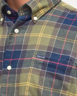 Barbour miesten kauluspaita Fortrose, vihreä ruutu