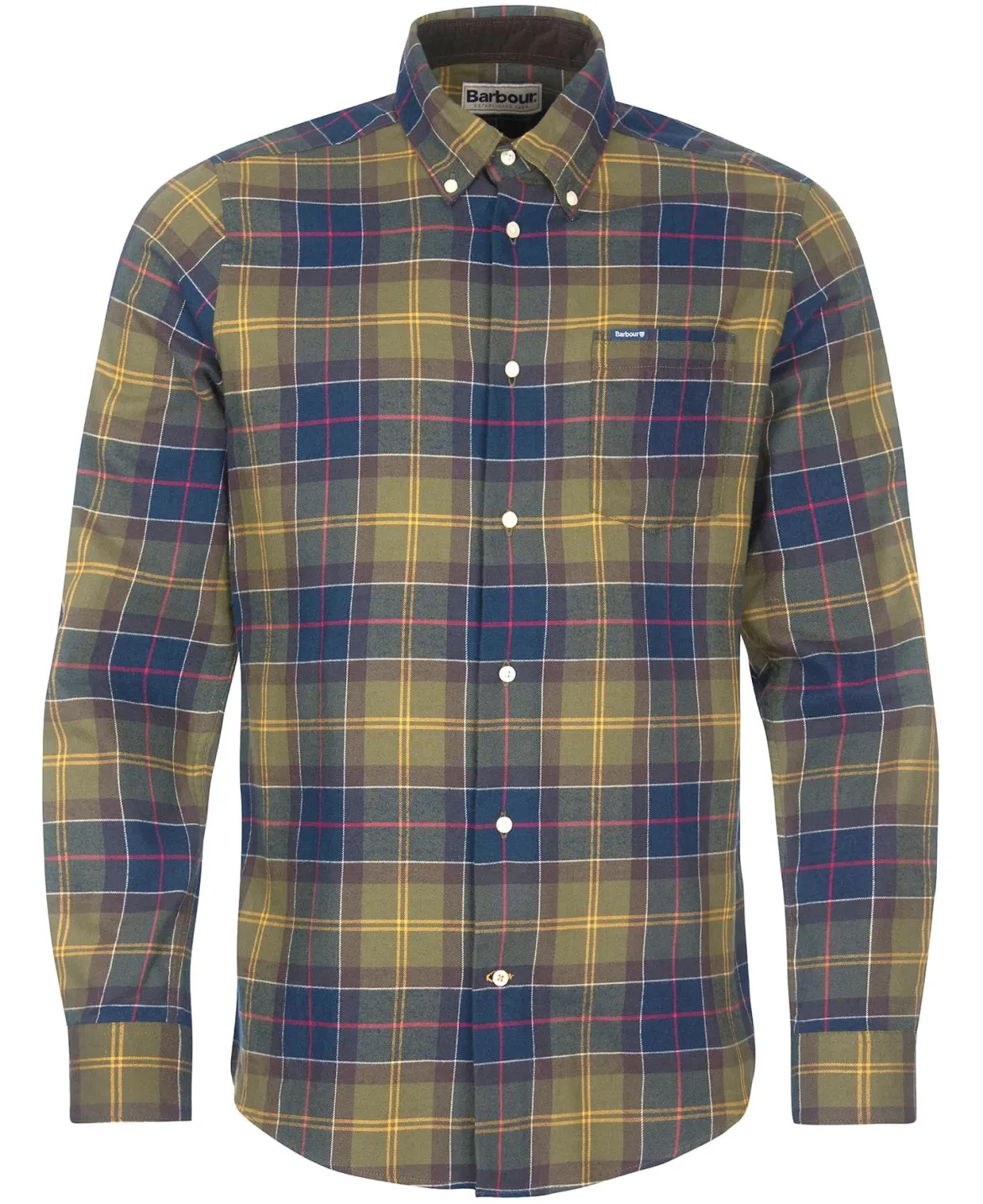Barbour miesten kauluspaita Fortrose, vihreä ruutu