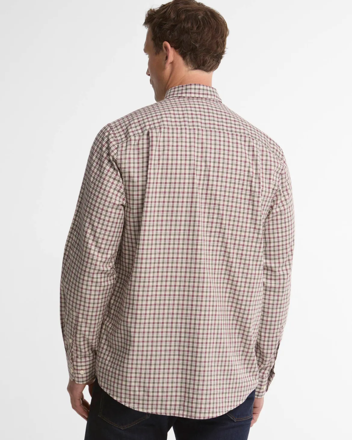 Barbour miesten kauluspaita William, valkopohjainen kuosi