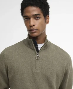 Barbour miesten neulepusero Half Zip Knit, khaki