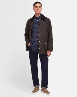 Barbour miesten takki Ashby Waxed Jacket, khaki