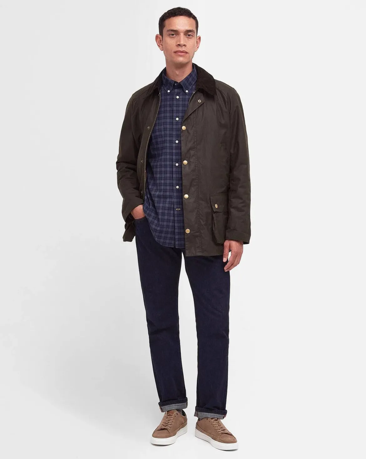 Barbour miesten takki Ashby Waxed Jacket, khaki