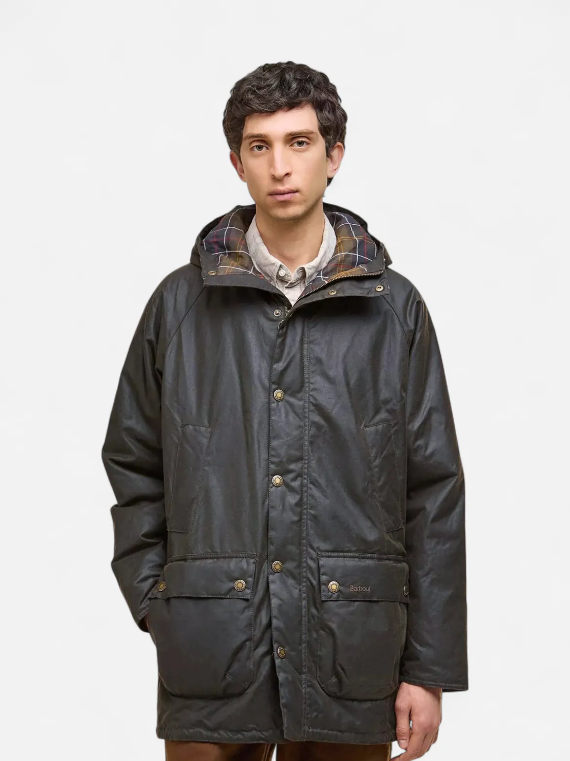 Barbour miesten vahapintainen parkatakki, Barbour Bedale Wax Parka Khaki
