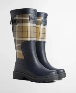 Barbour naisten saappaat Dena Tartan Wellingtons, tummansininen