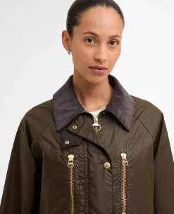 Barbour naisten takki Argill Wax, tummanruskea