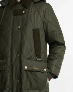 Barbour naisten tikkitakki Rudson Quilt, khaki