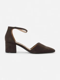 Bianco naisten korkokengät Biadevived Heel MicroSuede, tummanruskea