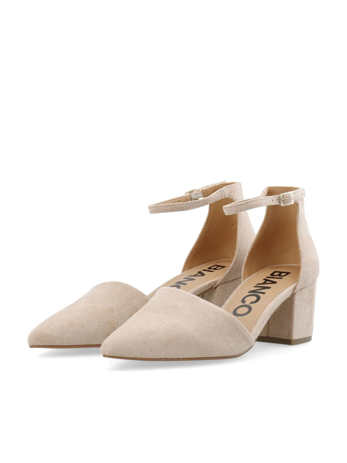 Bianco naisten korkokengät Biadevived Heel MicroSuede, beige