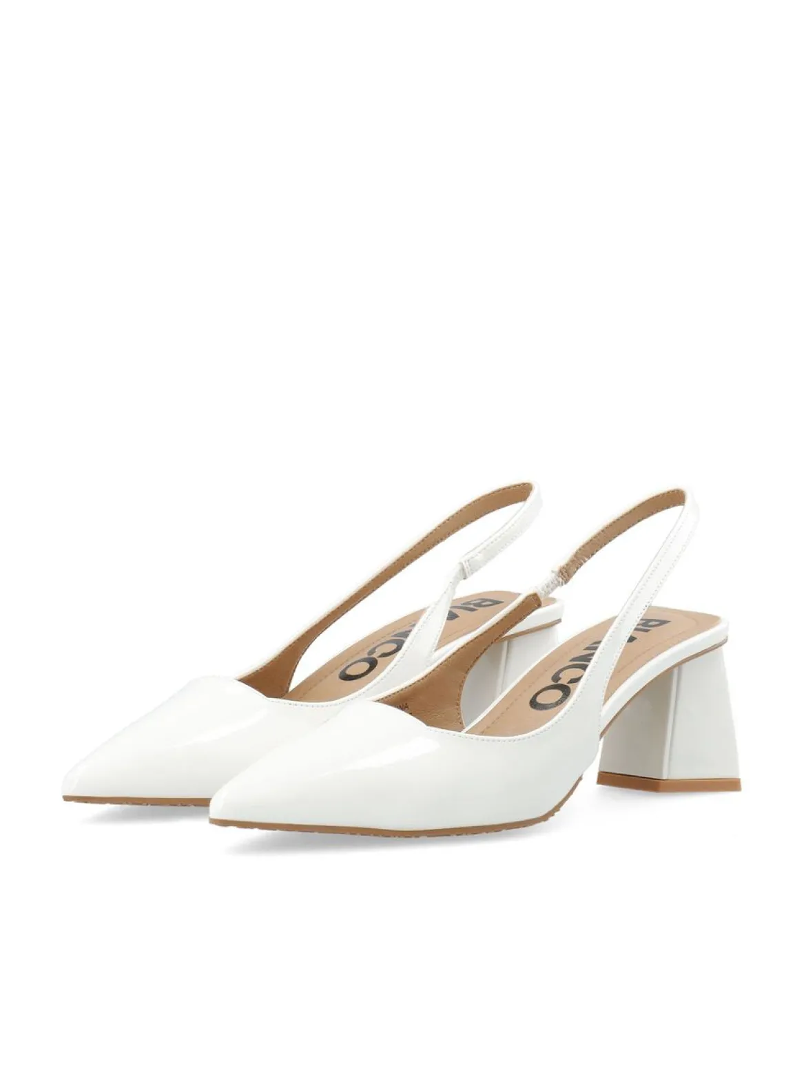 Bianco naisten korkokengät Biamaralyn Slingbacks, luonnonvalkoinen