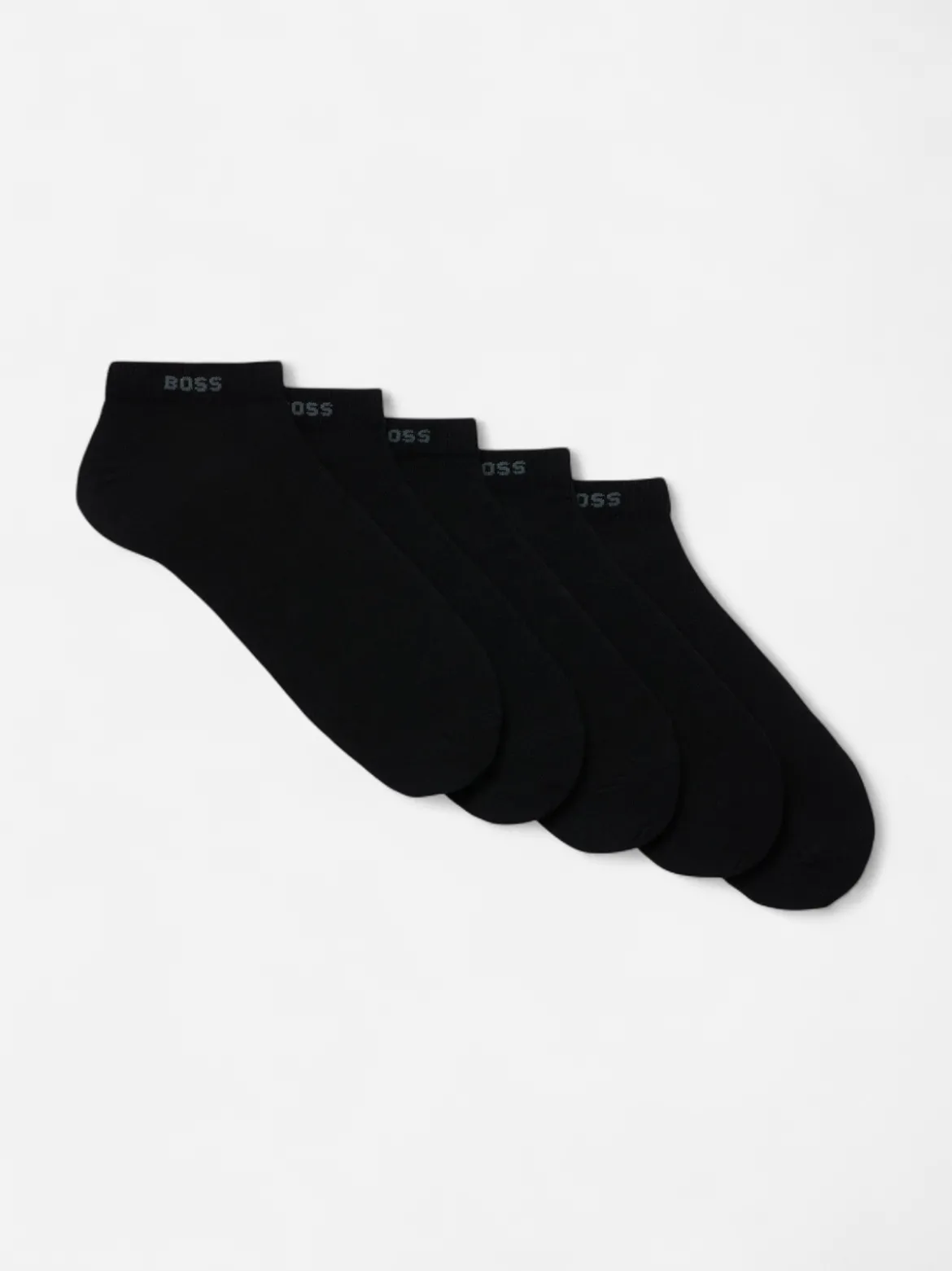BOSS miesten nilkkasukat 5-pack, musta