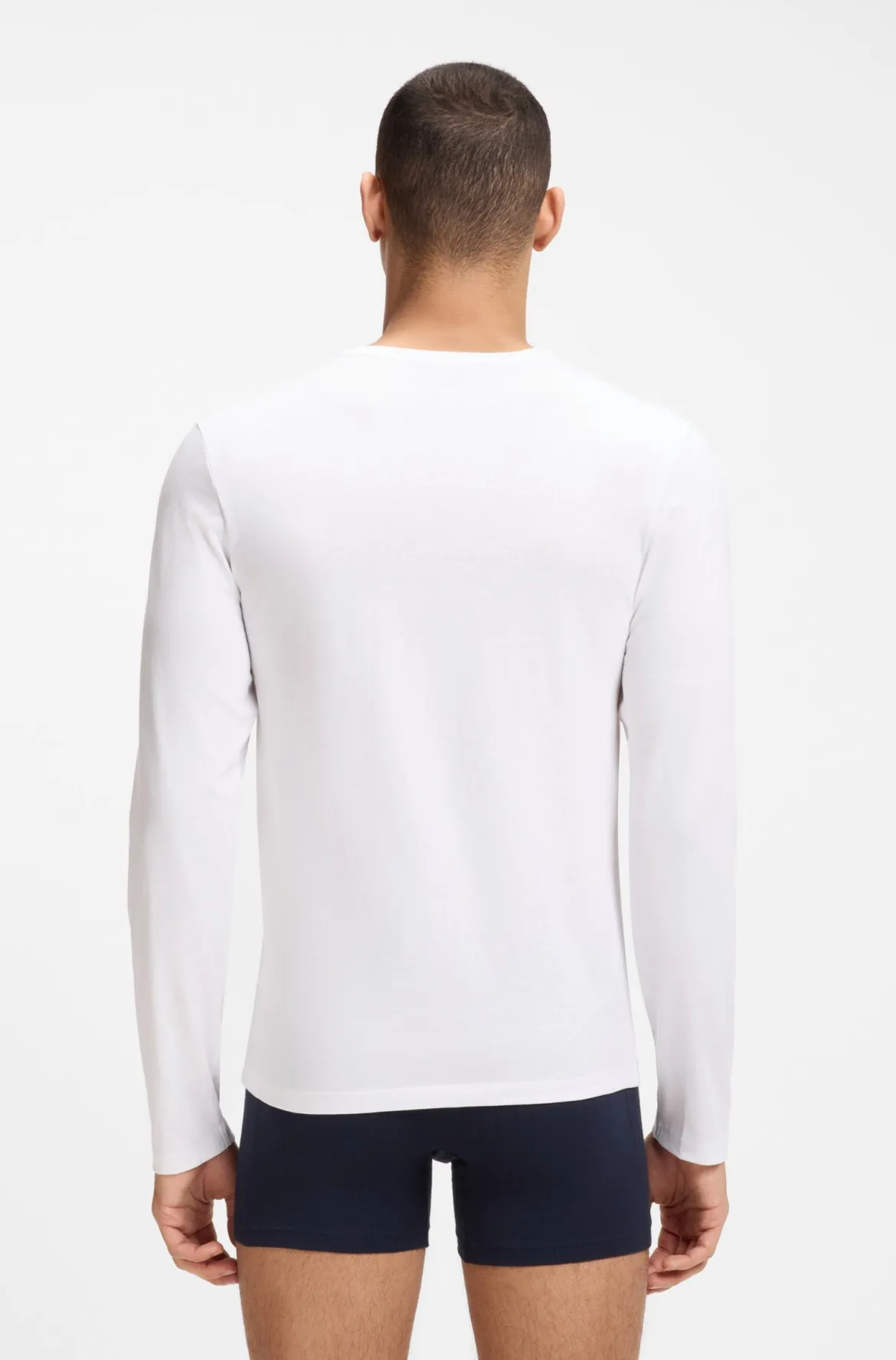 BOSS miesten pitkähihainen paita K LS Shirt Classic, valkoinen