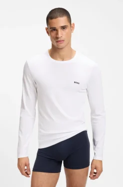 BOSS miesten pitkähihainen paita K LS Shirt Classic, valkoinen