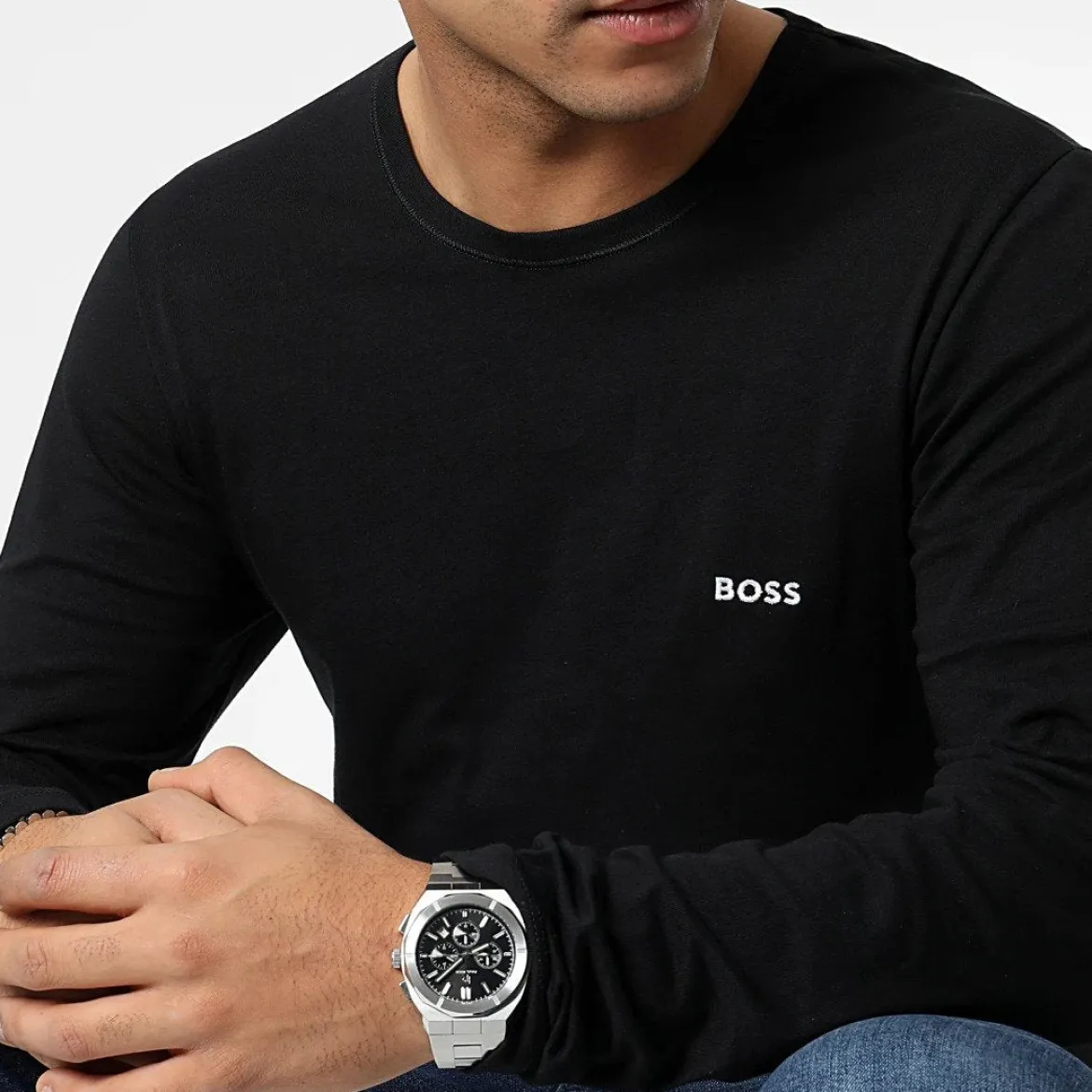 BOSS miesten pitkähihainen paita K LS Shirt Classic, musta