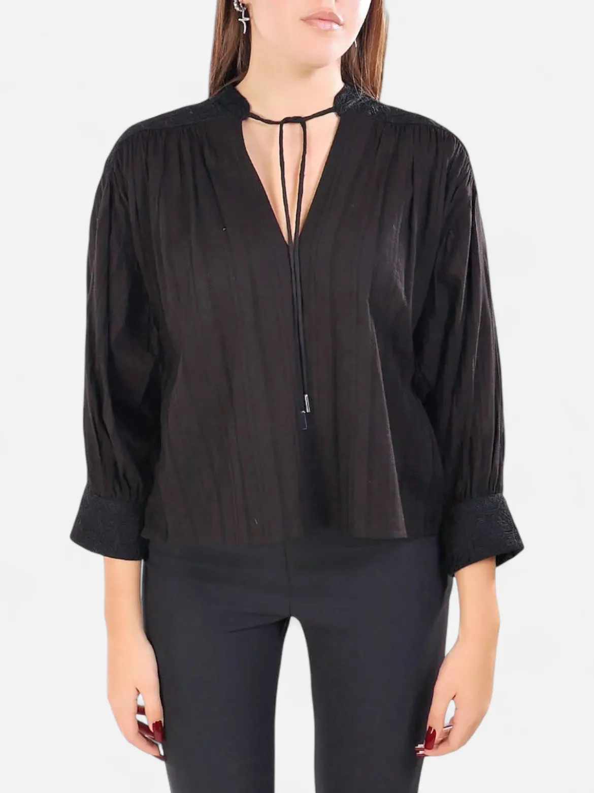 Boss Orange naisten pusero Brodes Blouse, musta