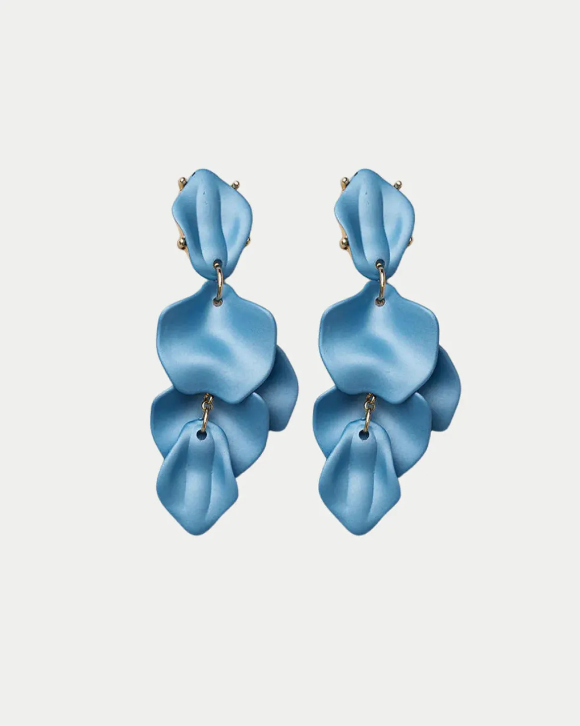 Bow 19 korvakorut Leaf Earring, vaaleansininen