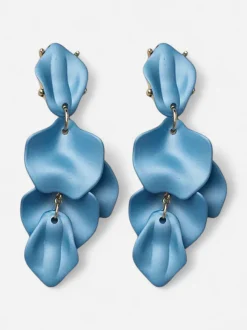 Bow 19 korvakorut Leaf Earring, vaaleansininen