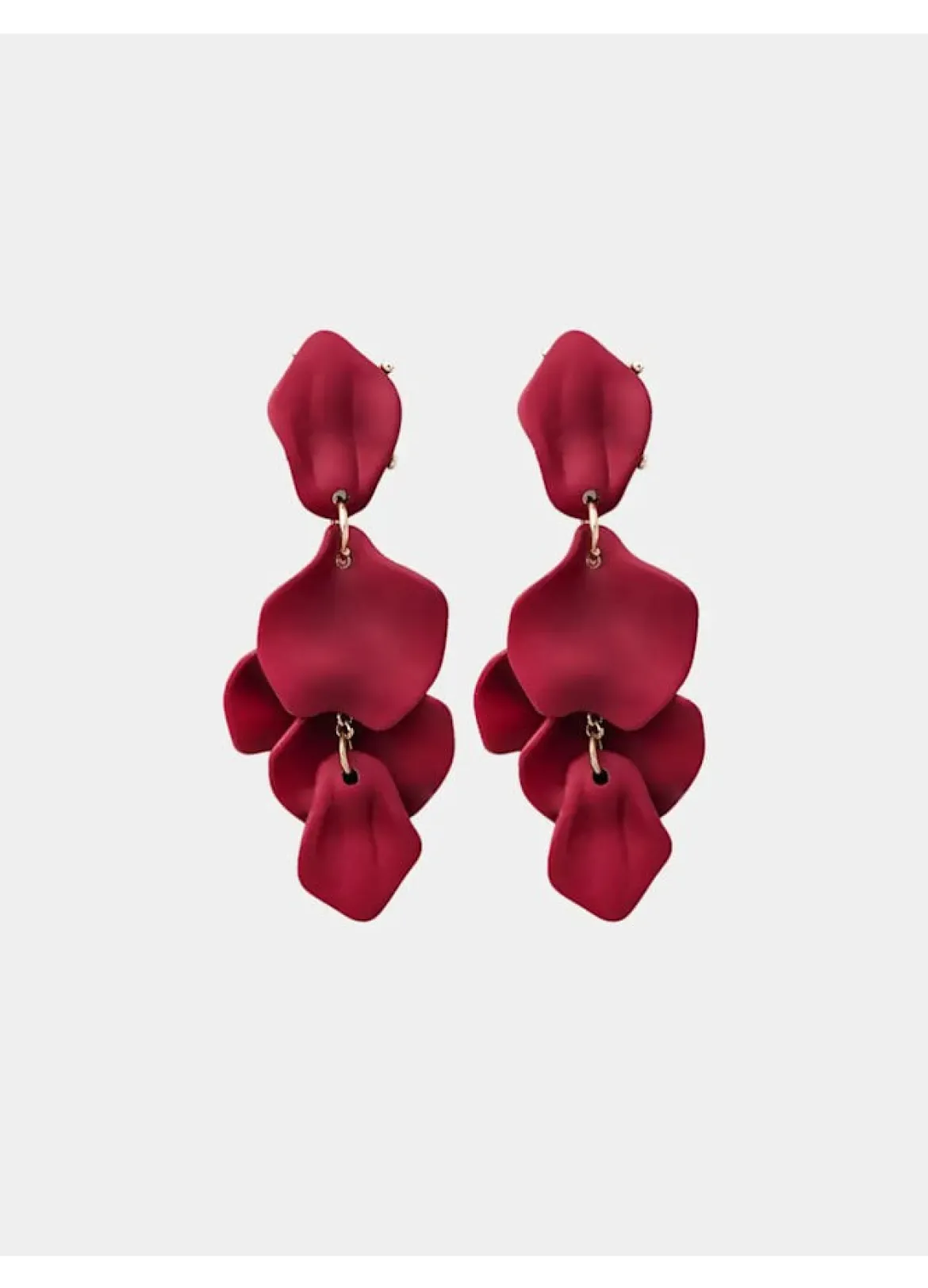 Bow 19 naisten korvakorut Leaf Earring Pearl, viininpunainen
