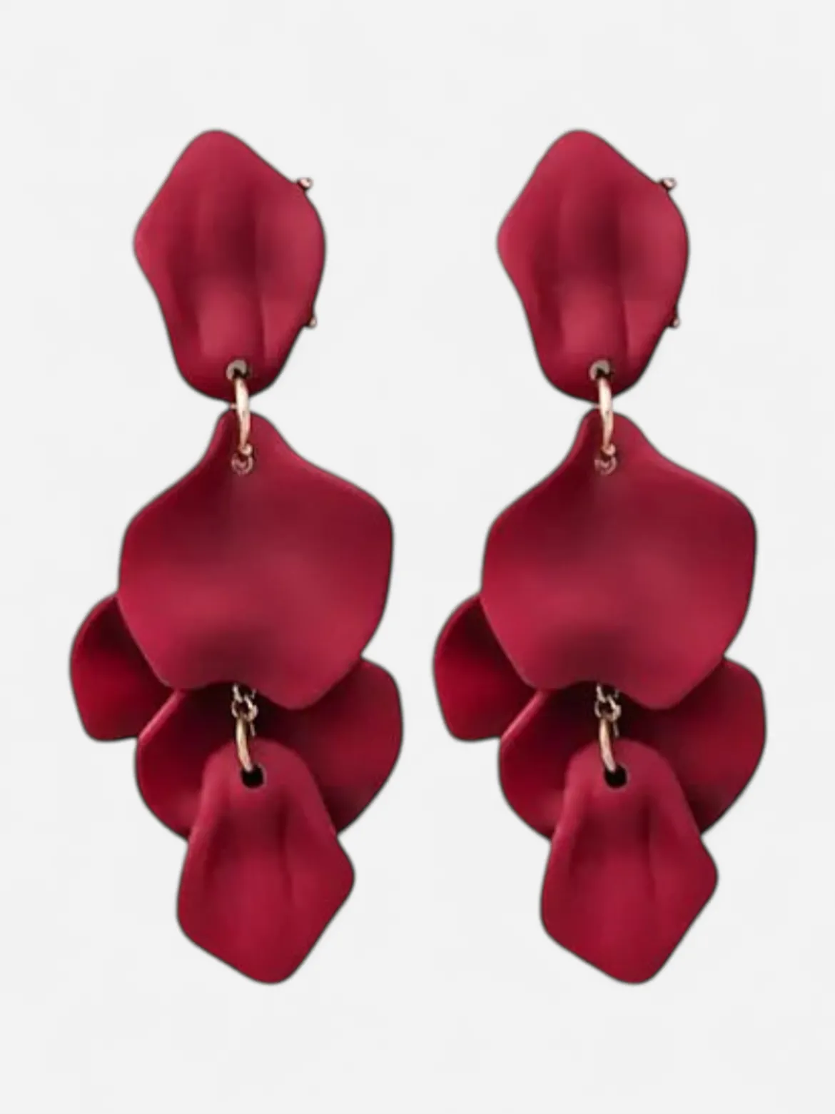Bow 19 naisten korvakorut Leaf Earring Pearl, viininpunainen