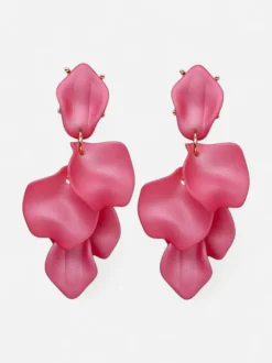 Bow 19 naisten korvakorut Leaf Earring, pinkki
