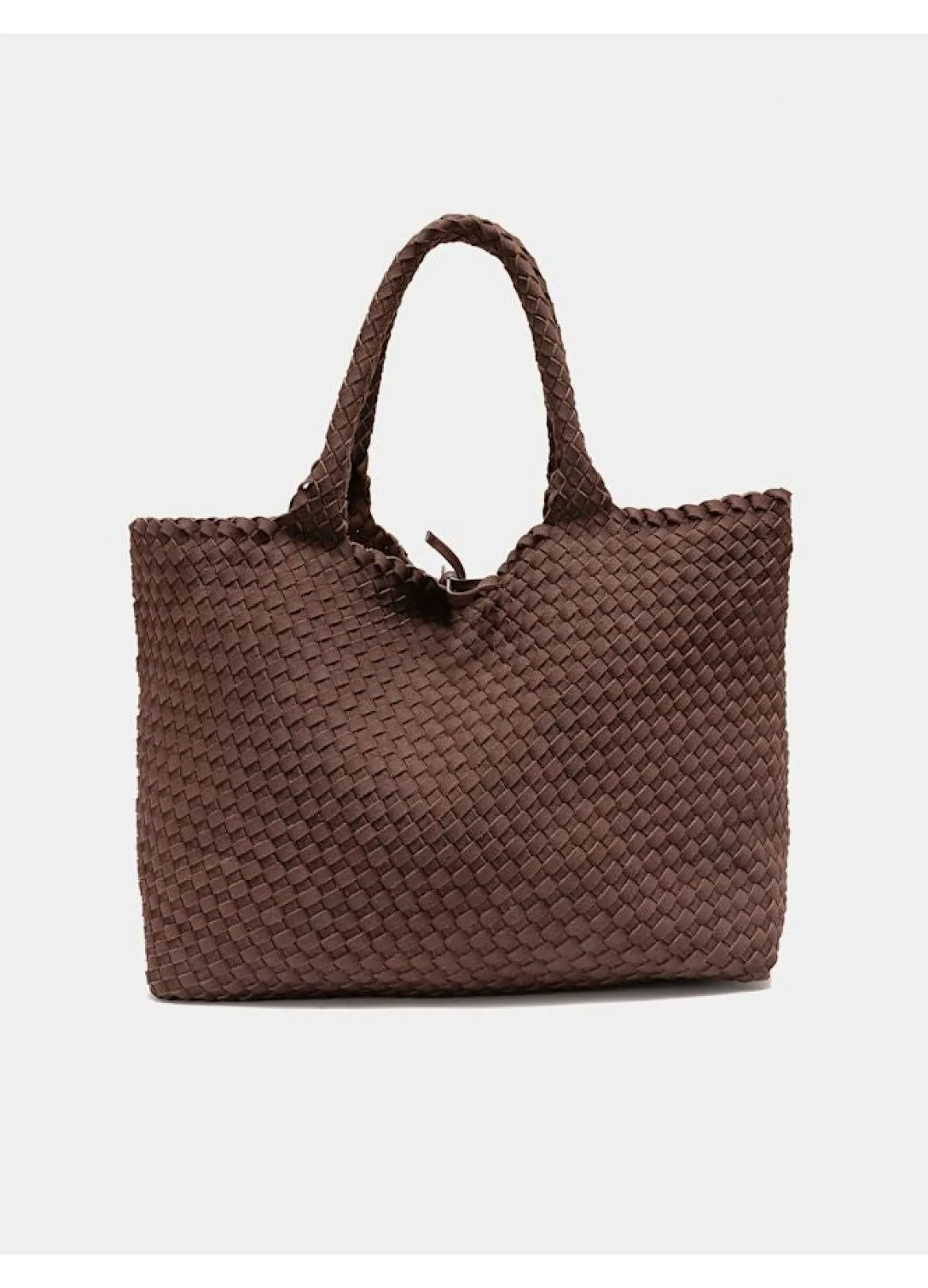Bow 19 naisten laukku Mia Suede Soft Square Bag, tummanruskea