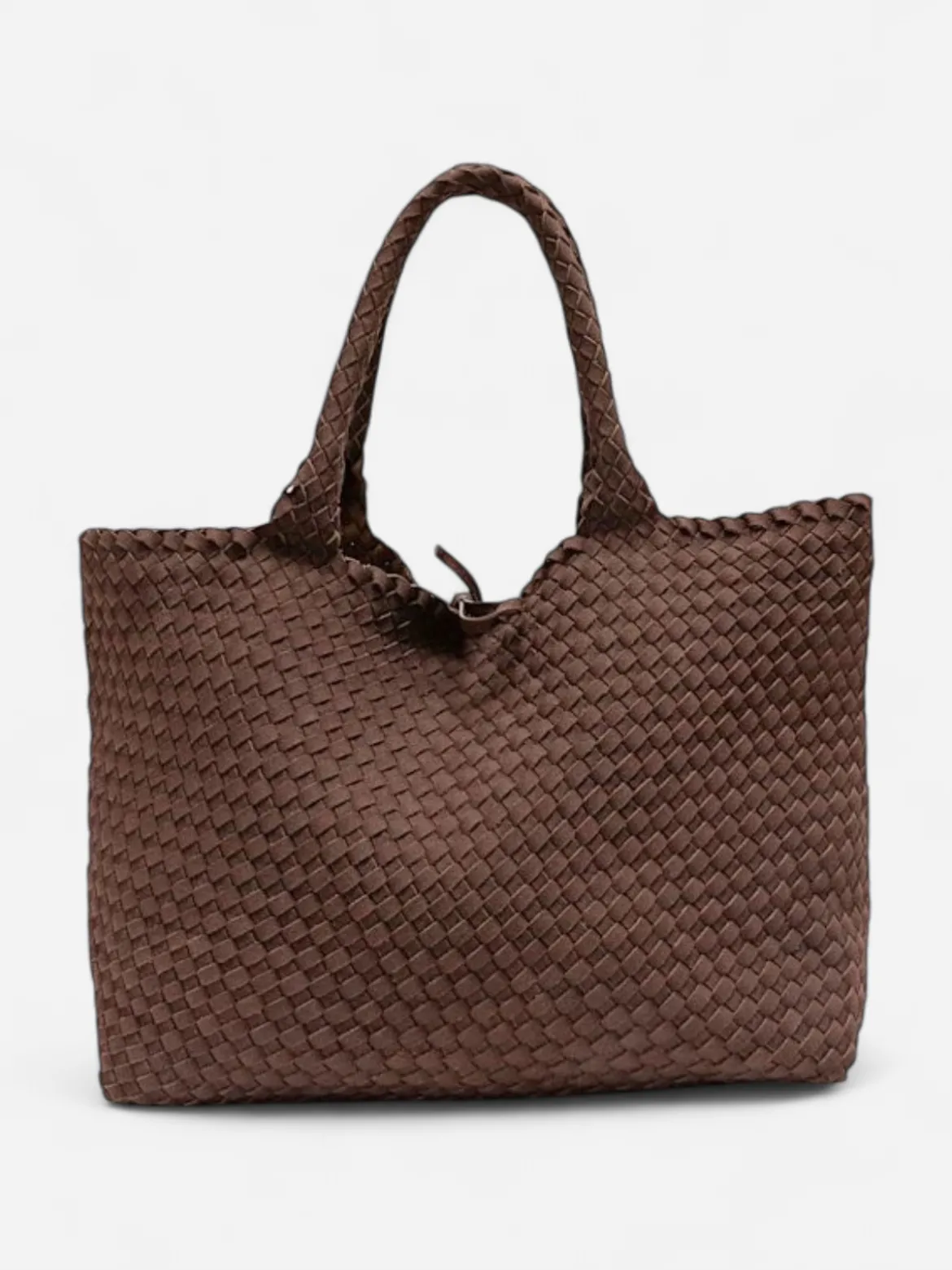 Bow 19 naisten laukku Mia Suede Soft Square Bag, tummanruskea