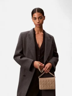 Calvin Klein Accessories naisten laukku QUILTED MINI CHAIN BAG, vaalea beige
