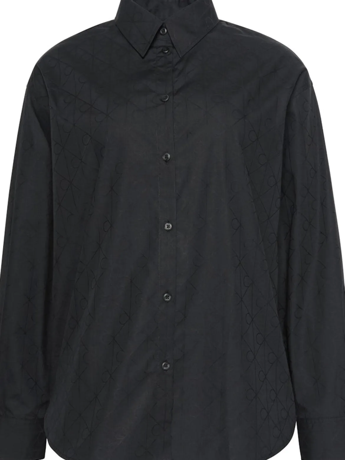 Calvin Klein Jeans Logo Perfect Button Down Shirt, musta
