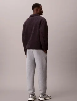 Calvin Klein Jeans miesten collegehousut Cotton Spacer Jogger, vaaleanharmaa