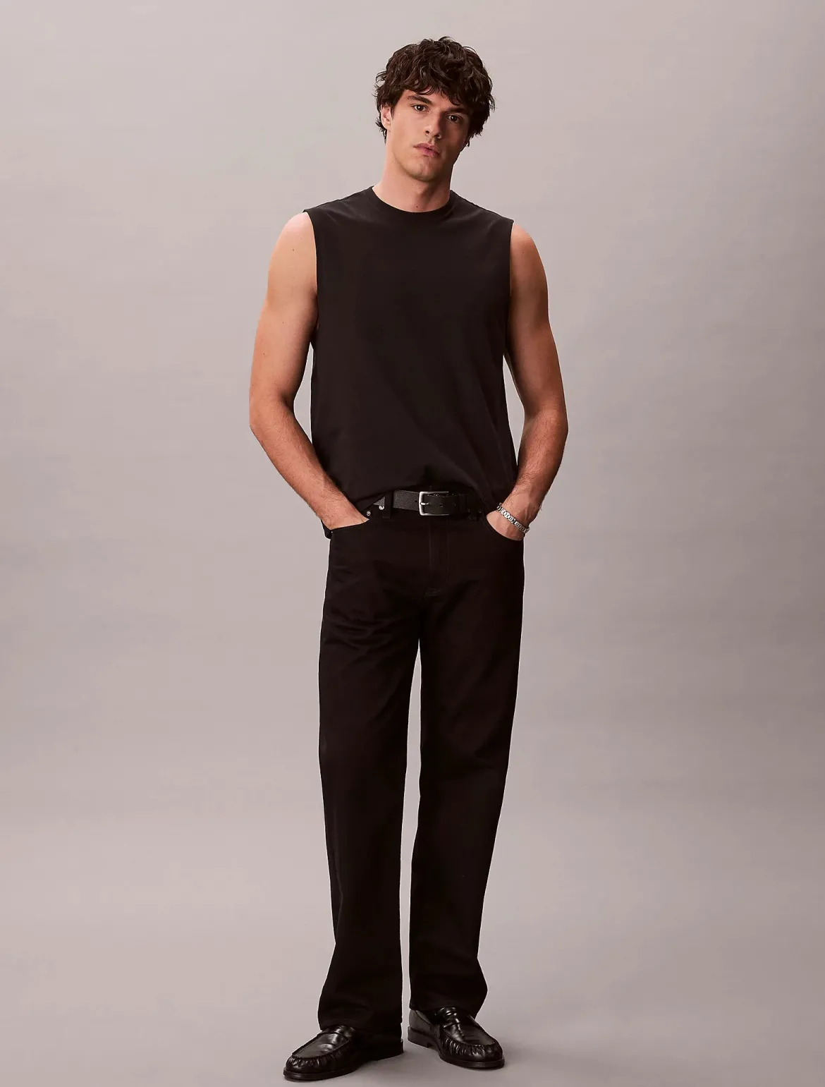 Calvin Klein Jeans miesten hihaton paita 30S Jersey Badge Muscle Tank, musta