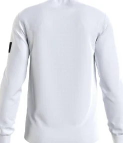 Calvin Klein Jeans Miesten Paita, MONOLOGO BADGE WAFFLE LS TEE Valkoinen