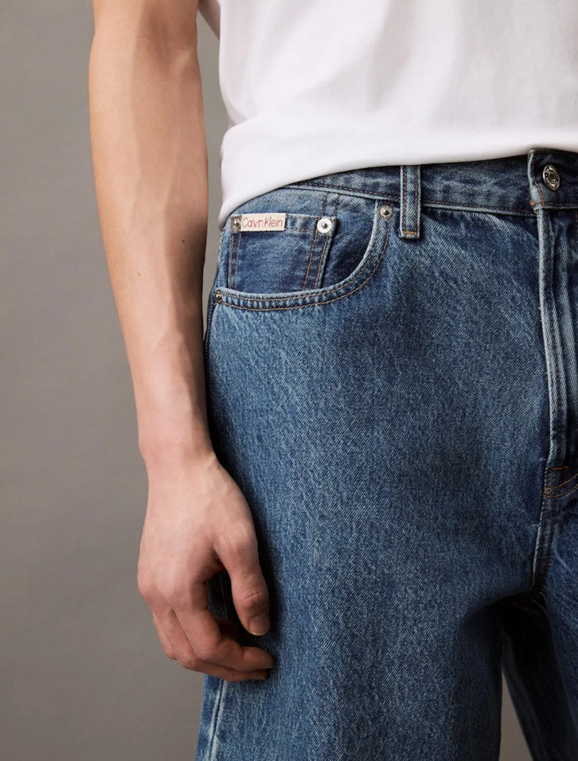 Calvin Klein Jeans miesten shortsit, 90S MID BLUE STONE SHORT Indigo