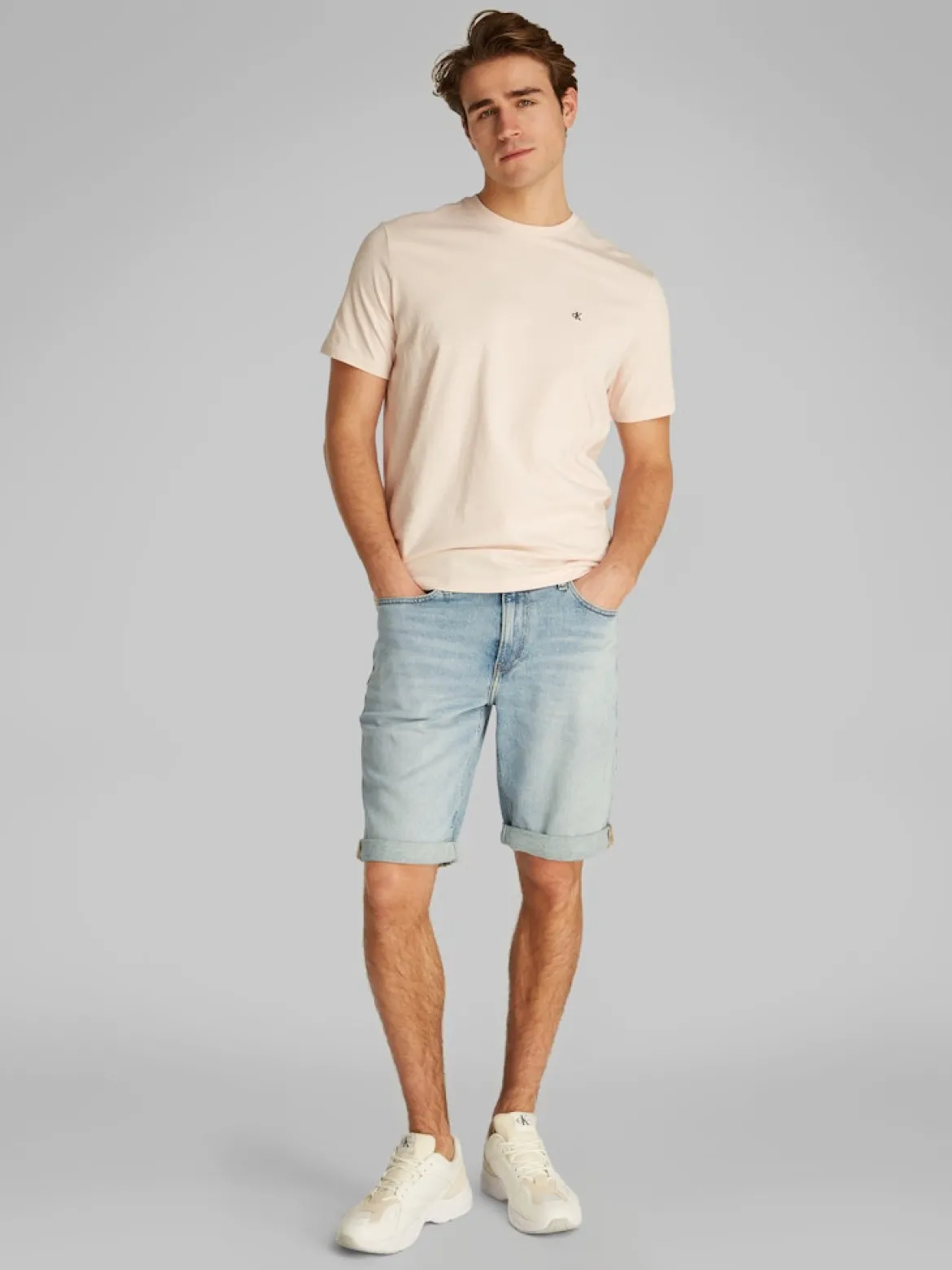 Calvin Klein Jeans miesten shortsit, SLIM SHORT 1AA LIGHT BLUE Sininen, Indigo