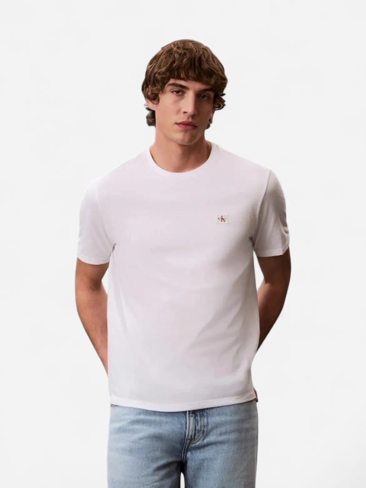Calvin Klein Jeans miesten t-paita K SS Badge Tee, valkoinen
