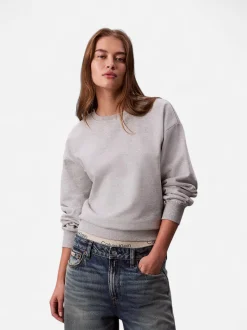 Calvin Klein Jeans naisten collegepaidat LS Archive Logo French Terry, harmaa
