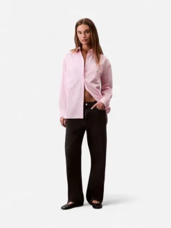 Calvin Klein Jeans naisten paitapusero, POPLIN RELAXED SHIRT Vaaleanpunainen
