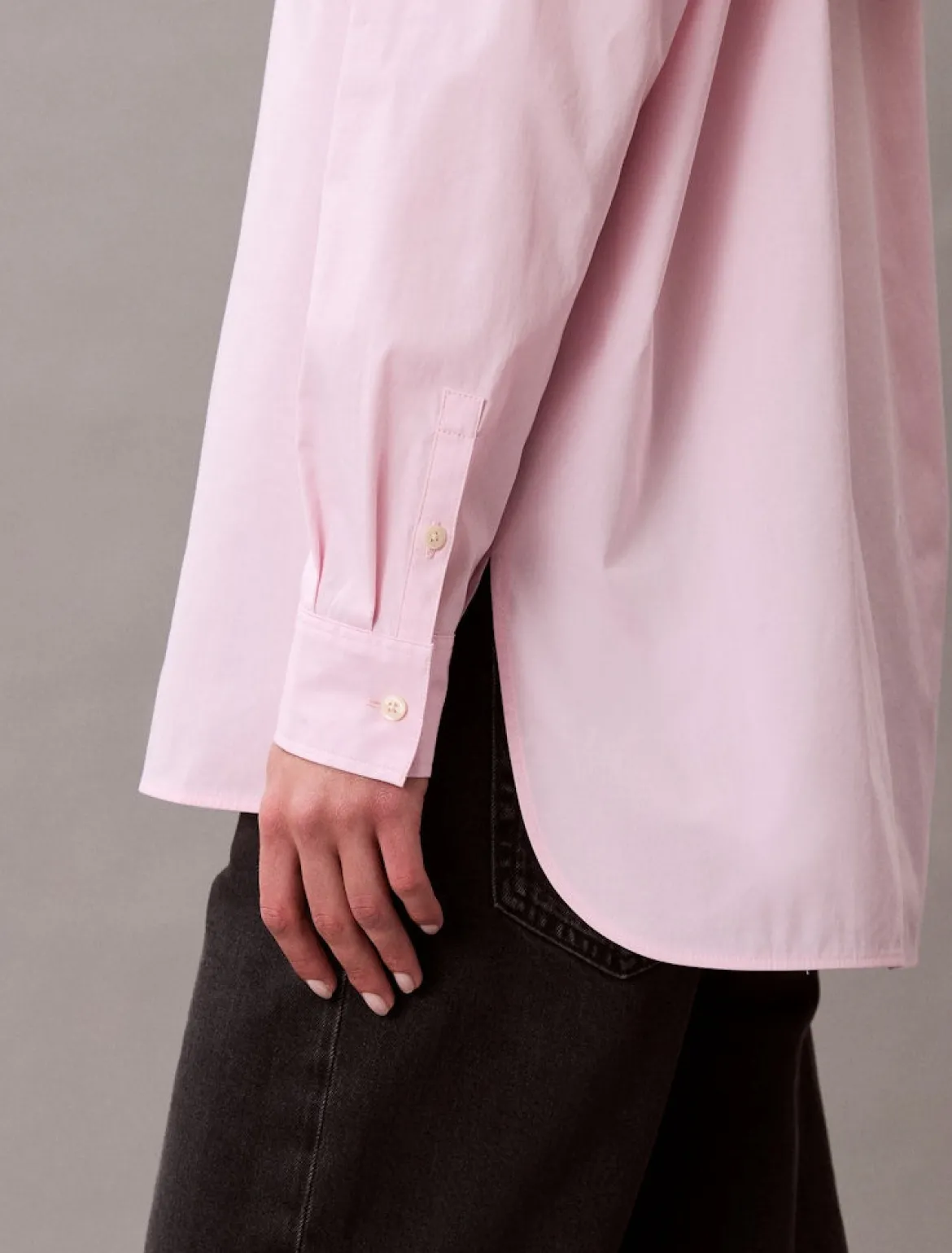 Calvin Klein Jeans naisten paitapusero, POPLIN RELAXED SHIRT Vaaleanpunainen
