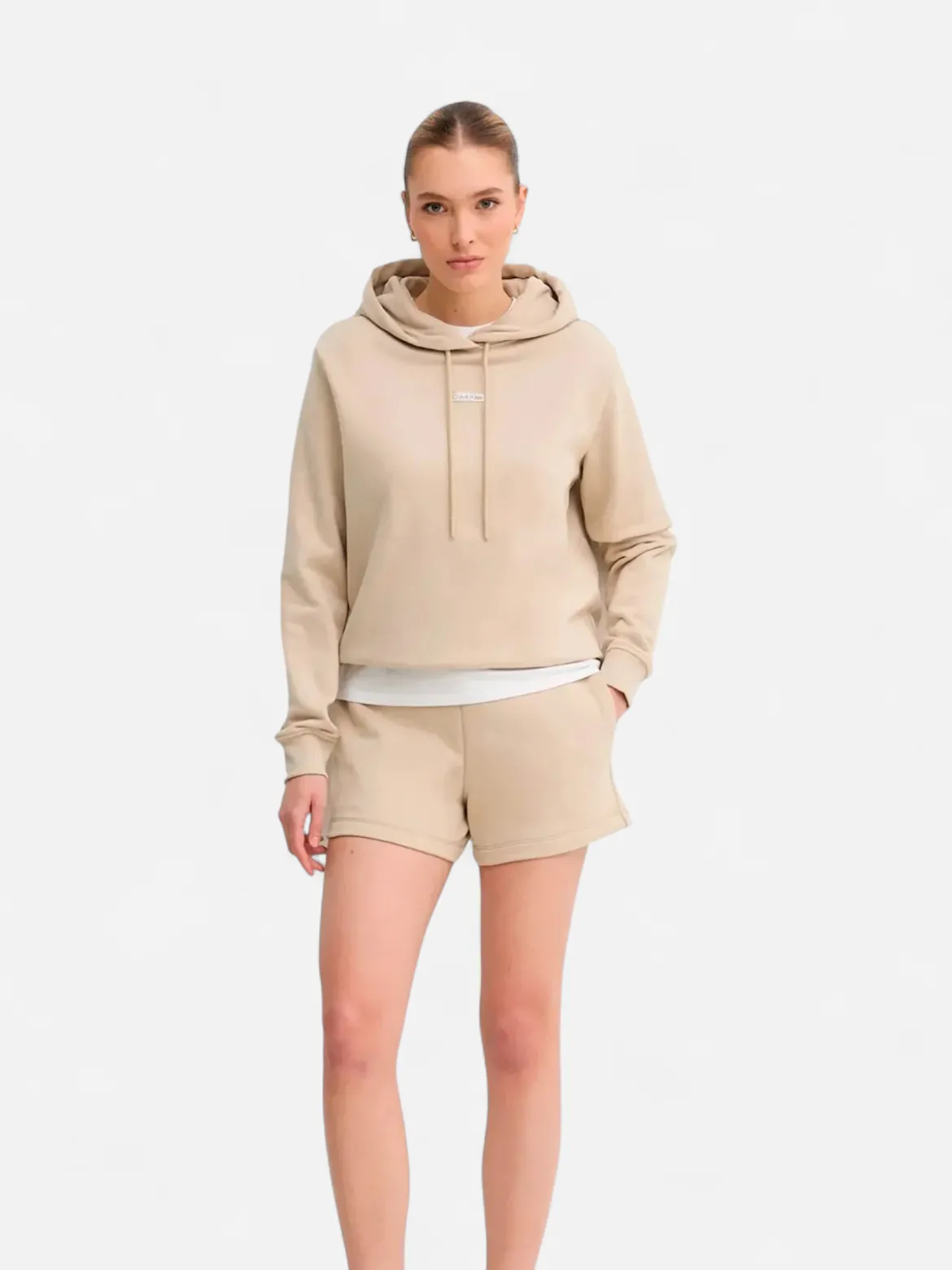 Calvin Klein Jeans naisten shortsit, PLACED INSTITUTIONAL SHORT Vaalea Beige