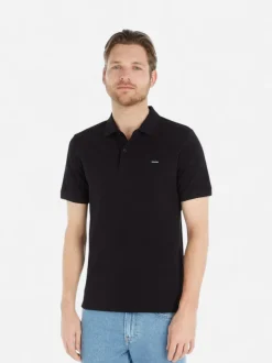 Calvin Klein Menswear Miesten Pikeepaita, STRECH PIQUE SLIM BUTTON POLO Musta