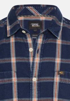 Camel Active miesten farkkupaita Denim Shirt, sininen ruutu