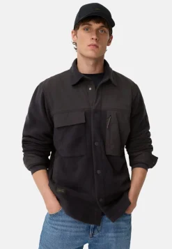 Camel Active miesten paita, CASUAL OVERSHIRT FLEECE Tummansininen