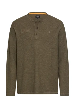 Camel Active miesten pitkähihainen paita Henley, khaki