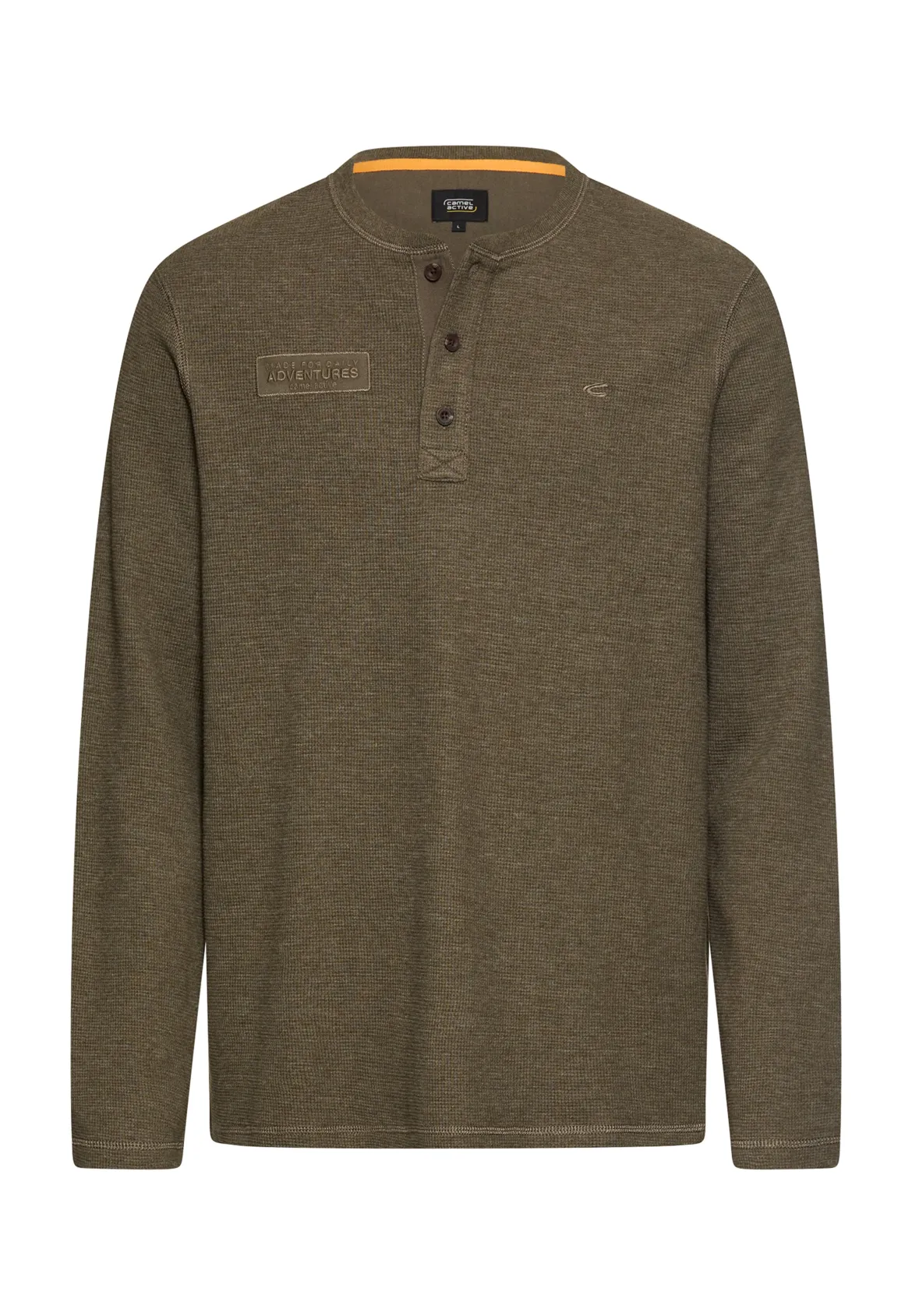 Camel Active miesten pitkähihainen paita Henley, khaki
