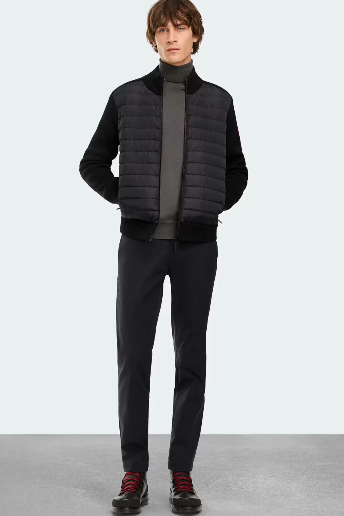 Canada Goose miesten hybriditakki Hybridge Knit Jacket - Classic Disc, musta