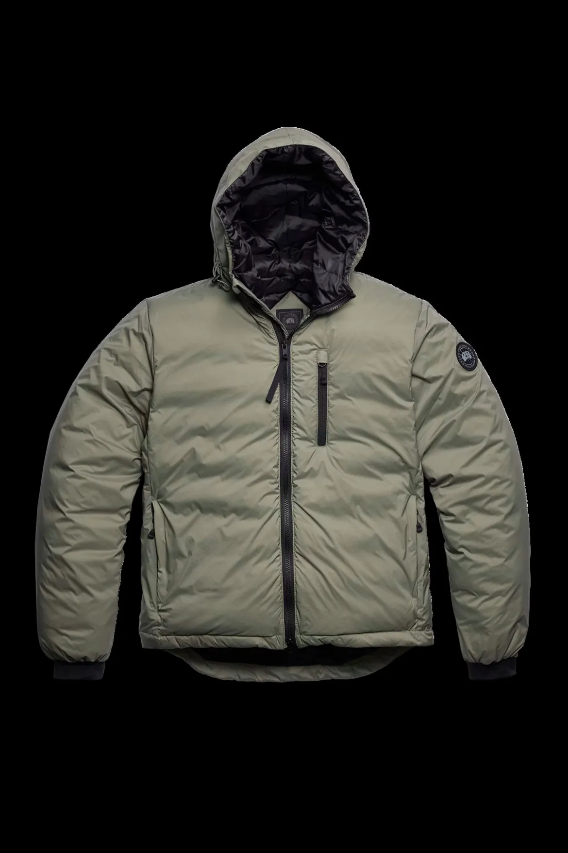 Canada Goose miesten kevytuntuvatakki LODGE HOODY - R - BLACK DISC, tummanvihreä