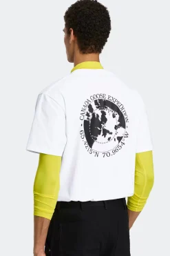 Canada Goose miesten t-pauta Novo T-shirt Withback Graphic, valkoinen