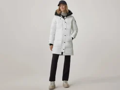Canada Goose Naisten Untuvatakki, SHELBURNE PARKA-CR BLACK LABEL Valkoinen