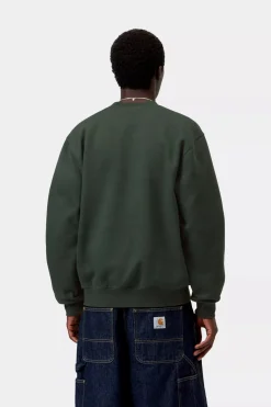 Carhartt miesten collegepaita Carhartt Sweatshirt, tummanvihreä